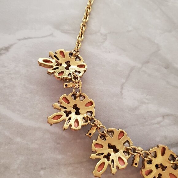 ✨ J.Crew Pink Rhinestone Crystal Cluster Stacked Statement Necklace ✨ - Picture 15 of 16